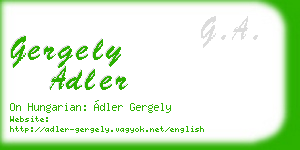 gergely adler business card