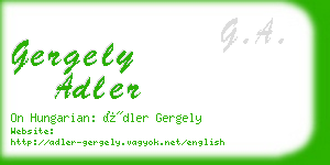 gergely adler business card